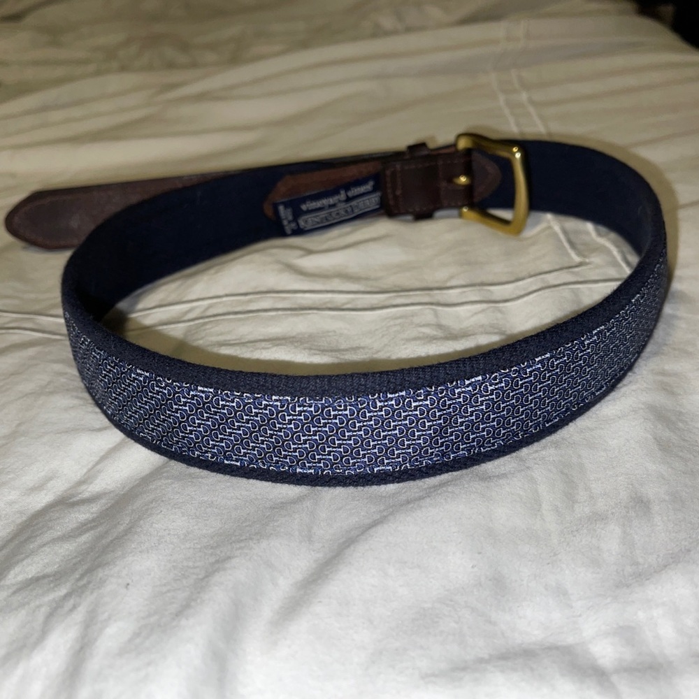 Vineyard Vines Men’s Leather Belt Pattern Size 32